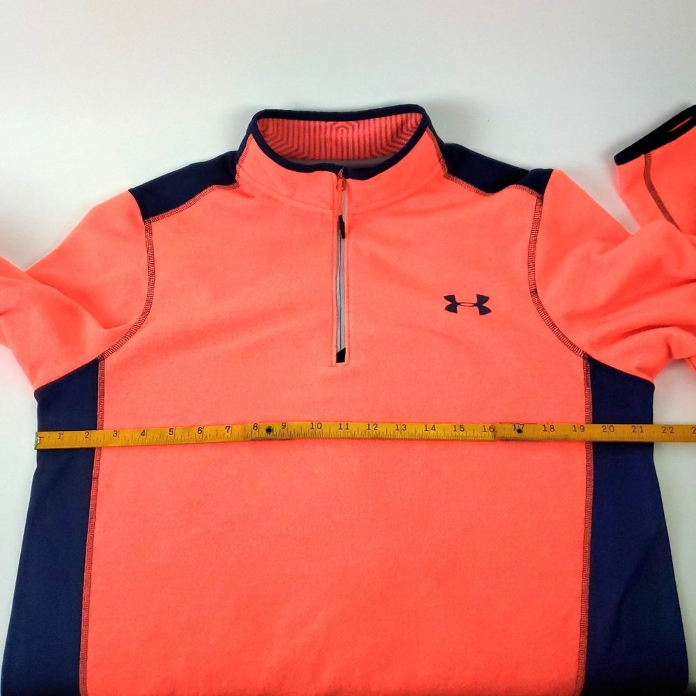 Men's UNDER ARMOUR Quarter Zip Jacket Cold Gear Loose Fleece Jacket CLEAN!